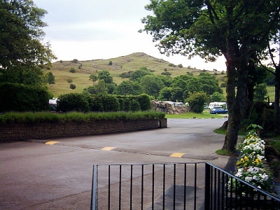 A small lake district hill seen from the campsite